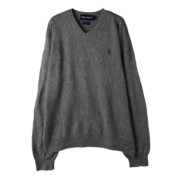 古着 ラルフローレン Ralph Lauren POLO GOLF ポロゴルフ Vネック コットンニットセーター メンズL相当/eaa608353 古着 ラルフローレン Ralph Lauren POLO GOLF ポロゴルフ Vネック
