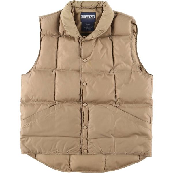 古着 80~90年代 ランズエンド LANDS' END グースダウンベスト メンズM