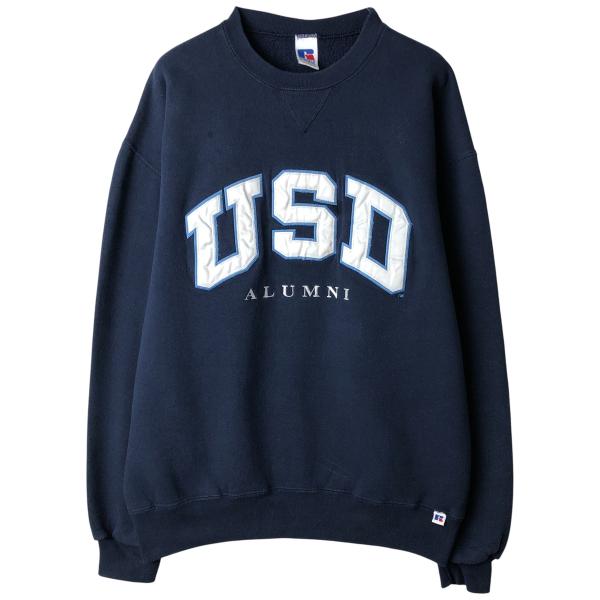 古着 90年代 ラッセル Russell ATHLETIC プリント カレッジスウェットシャツ トレーナー USA製 メンズL相当/eaa483138 古着 90年代 ラッセル Russell ATHLETIC カレッジスウェットシャツ