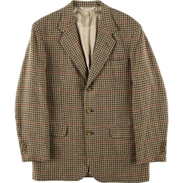 古着 90年代 Hunt Club 千鳥格子柄 ウールテーラードジャケット USA製