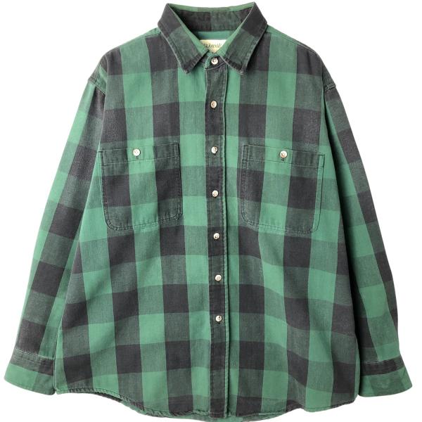 古着 90年代 ST. JHON'S BAY バッファローチェック 長袖 ライトネル