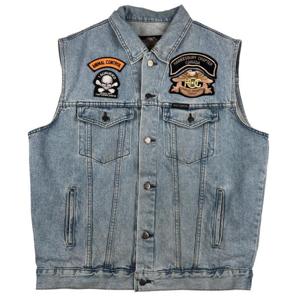 古着 ハーレーダビッドソン Harley-Davidson カスタム デニムベスト