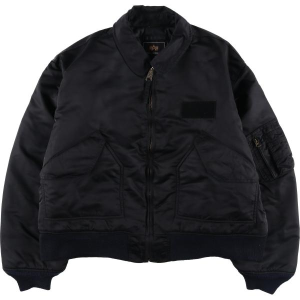 alpha ブラック cwu-45p フライトジャケット 中綿 古着 民間品 アルファ ALPHA CWU-45/Pタイプ 中綿入り ミリタリー