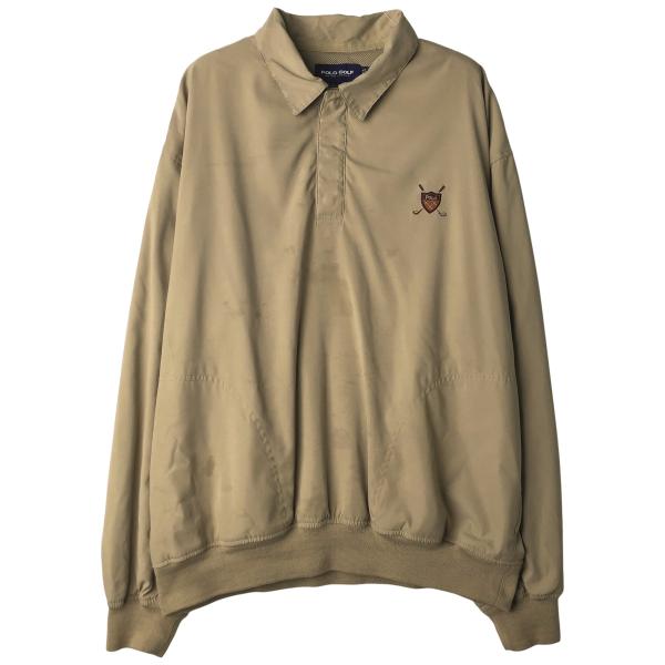 古着 ラルフローレン Ralph Lauren POLO GOLF ポロゴルフ 襟付き ハーフスナップ ウォームアッププルオーバー メンズXL相当/eaa610426 古着 ラルフローレン Ralph Lauren POLO GOLF ポロゴルフ 襟付き
