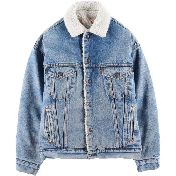 古着 リーバイス Levi's デニムボアジャケット メンズL相当 ヴィンテージ/eaa611140 Levi's（リーバイス） 古着 デニムボアジャケット メンズL相当