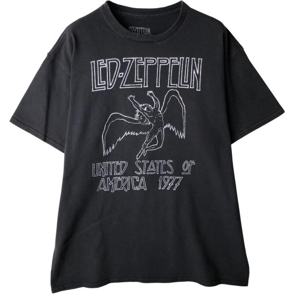 古着 レッドツェッペリン バンドTシャツ バンT メンズL相当 フェード