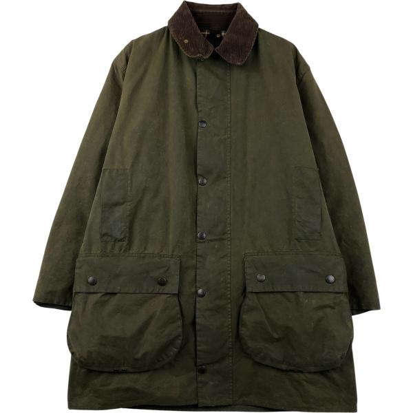 古着 90年代 バブアー Barbour BORDER ボーダー 旧3ワラント ワックスコットン オイルドジャケット 英国製 C40 メンズM相当 ヴィンテージ/eaa614843 古着 90年代 バブアー Barbour BORDER ボーダー 旧3ワラント ワックス