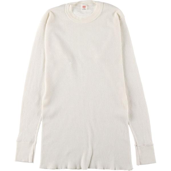 Hanes（ヘインズ） 古着 80年代 サーマルロンT ワッフル USA製 メンズL
