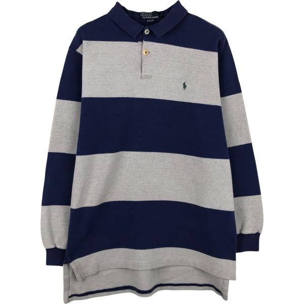 古着 90年代 ラルフローレン Ralph Lauren POLO by Ralph Lauren 長袖 ボーダー ポロシャツ USA製 メンズL相当 ヴィンテージ/eaa616708 古着 90年代 ラルフローレン Ralph Lauren POLO by 長袖 ボーダー