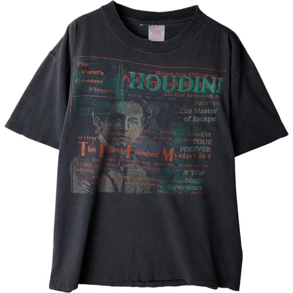 古着 90年代 オニータ ONEITA POWER-T HARRY HOUDINI ハリー フーディーニ 偉人Tシャツ USA製 メンズL相当 /eaa617511