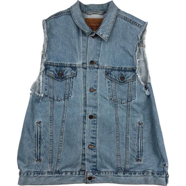 古着 90年代 リーバイス Levi's 70507-0334 カットオフ デニムベスト USA製 メンズXL相当 ヴィンテージ/eaa617752 Levi's（リーバイス） 古着 90年代 Levi's 70507-0334 カットオフ