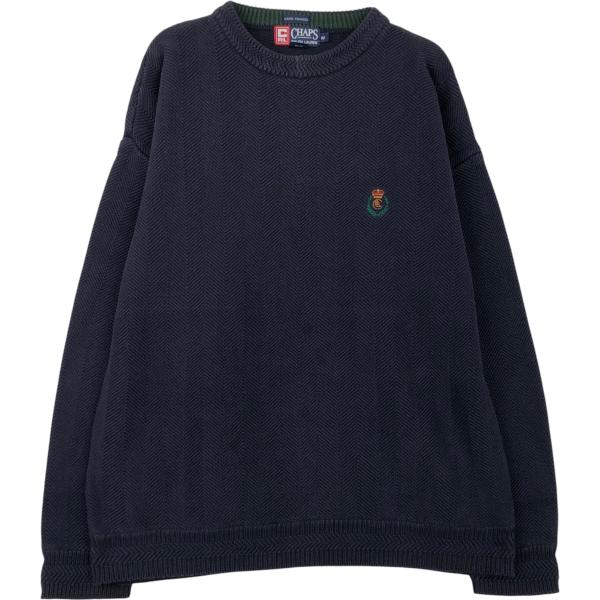 古着 ラルフローレン Ralph Lauren CHAPS チャップス ヘリンボーン コットンニットセーター メンズM相当/eaa619234 古着 ラルフローレン Ralph Lauren CHAPS チャップス ヘリンボーン