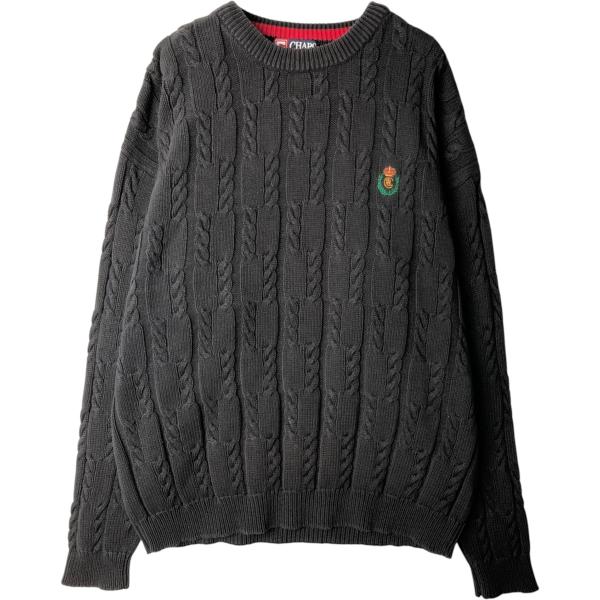 古着 ラルフローレン Ralph Lauren CHAPS チャップス ケーブル編み コットンニットセーター メンズXL相当/eaa619616 古着 ラルフローレン Ralph Lauren CHAPS チャップス ケーブル編み
