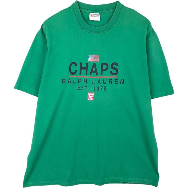 古着 ラルフローレン Ralph Lauren CHAPS チャップス 半袖 ロゴTシャツ