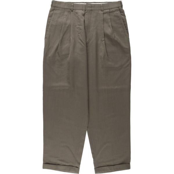 古着 90年代 SLATES ツータック ウールパンツ スラックス USA製 メンズ