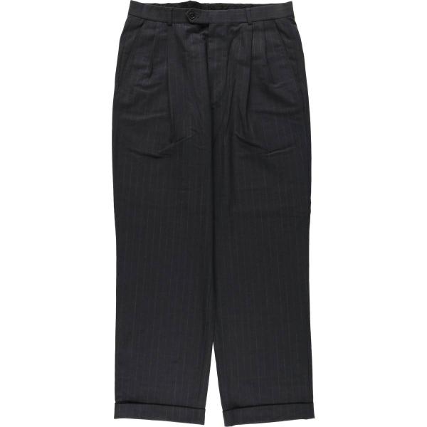 古着 ブルックスブラザーズ Brooks Brothers 346 ストライプ柄 ツータック ウールパンツ スラックス メンズw34相当/eaa622138 BROOKS BROTHERS（ブルックスブラザーズ） 古着 Brooks Brothers 346