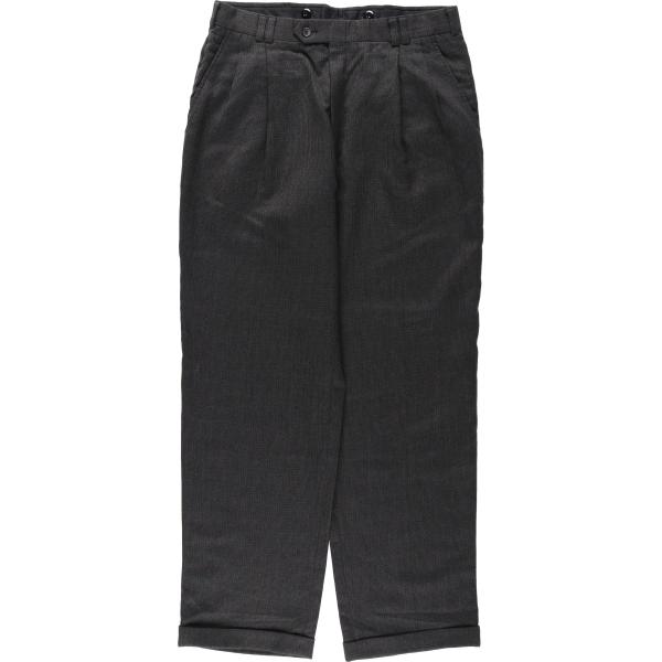 古着 ツータック スラックスパンツ メンズw33相当 ヴィンテージ
