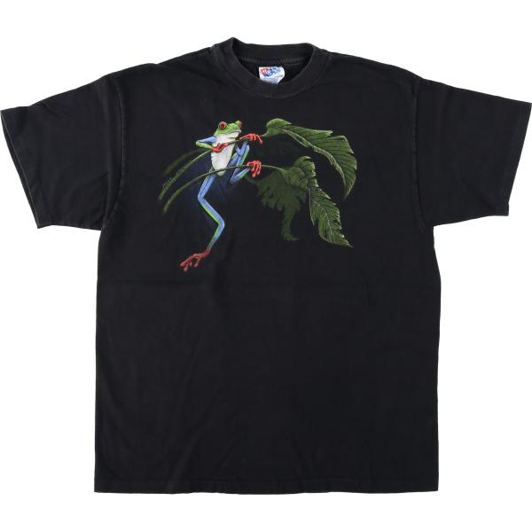 Hanes（ヘインズ） 古着 90年代 Hanes BEEFY-T カエル柄 アニマルT