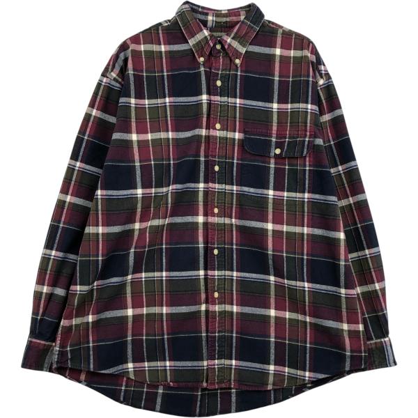 古着 エディーバウアー Eddie Bauer CLASSIC FIT チェック柄 ボタンダウン 長袖 ライトネルシャツ メンズS相当/eaa615758 古着 エディーバウアー Eddie Bauer チェック柄 ボタンダウン 長袖