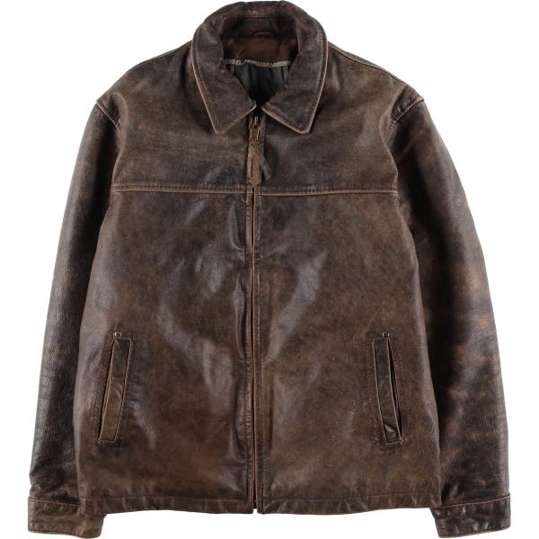 古着 STS RANCHWEAR スイングトップタイプ 中綿入り レザーブルゾン メンズL相当/eaa625097 古着 STS RANCHWEAR スイングトップタイプ 中綿入り レザーブルゾン
