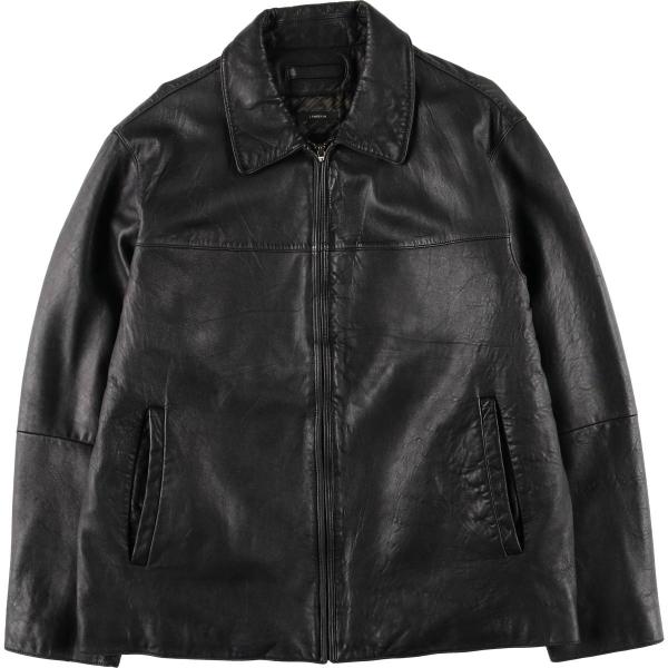 Claiborne 90s 中綿ラムスキンレザージャケット 黒 XL. 古着 リズクレイボーン Liz Claiborne claiborne スイングトップタイプ