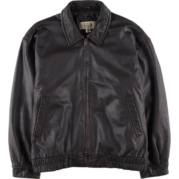 古着 90年代 セントジョンズベイ ST.JOHN'S BAY スイングトップタイプ 中綿入り レザーブルゾン メンズXL相当 ヴィンテージ/eaa625139 古着 90年代 セントジョンズベイ ST.JOHN'S BAY スイングトップタイプ