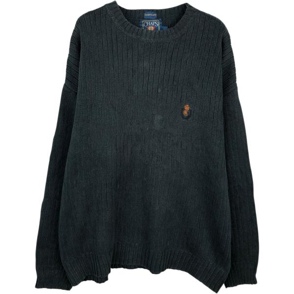 古着 80年代 ラルフローレン Ralph Lauren CHAPS チャップス リブ編み コットンニットセーター メンズL相当 ヴィンテージ/eaa627068 古着 80年代 ラルフローレン Ralph Lauren CHAPS チャップス リブ編み
