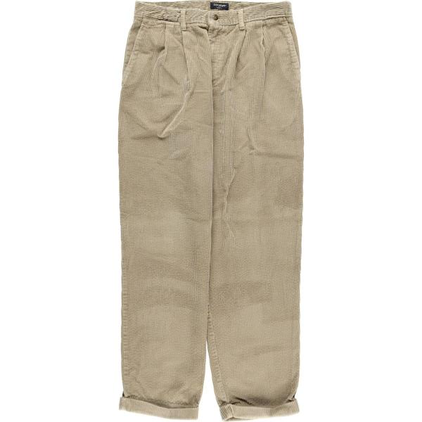 古着 ドッカーズ DOCKERS khakis ツータック 太畝 コーデュロイパンツ