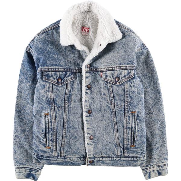 古着 80~90年代 リーバイス Levi's 70609-0219 ケミカルウォッシュ デニムボアジャケット USA製 メンズS相当 ヴィンテージ/eaa630172 Levi's（リーバイス） 古着 80~90年代 Levi's 70609-0219 ケミカル