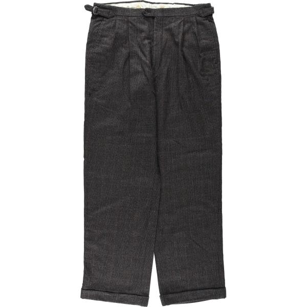 古着 ~90年代 Country Britches チェック柄 グレンチェック ツータック スラックスパンツ メンズw33相当 ヴィンテージ/eaa630265 古着 ~90年代 Country Britches チェック柄 グレンチェック ツータック