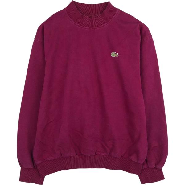 古着 ラコステ LACOSTE モックネック ワンポイントロゴスウェットシャツ トレーナー メンズM相当/eaa630517 LACOSTE（ラコステ） 古着 モックネック ワンポイントロゴスウェット
