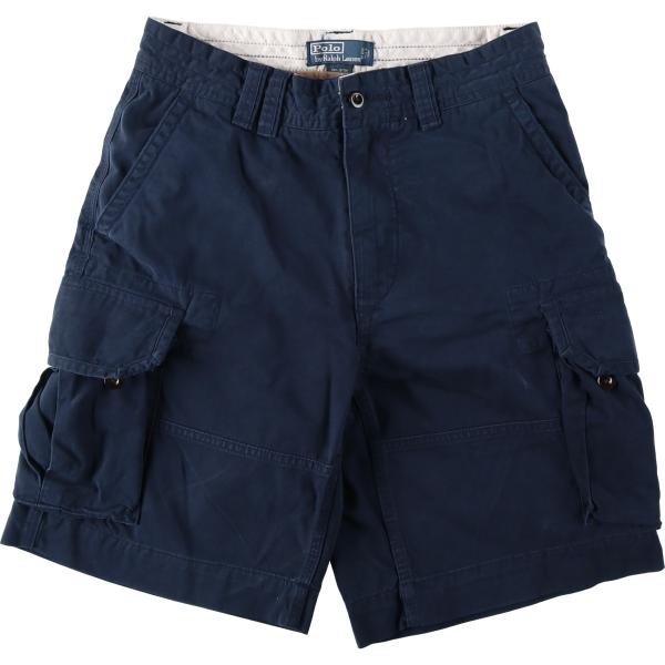 イタリア製 Polo Ralph Lauren リネン　カーゴショーツ W33 古着 ラルフローレン Ralph Lauren POLO by カーゴショーツ ハーフ