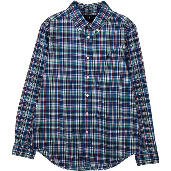 古着 ラルフローレン Ralph Lauren 長袖 ボタンダウンチェックシャツ