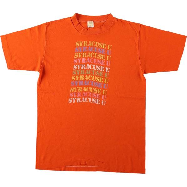 古着 70~80年代 ベルバシーン VELVA SHEEN Syracuse University シラキュース大学 カレッジTシャツ USA製 メンズM相当 /eaa642238