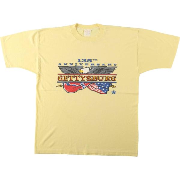 古着 ゲティスバーグの戦い 鷲柄 イーグル柄 プリントTシャツ メンズXL相当 ヴィンテージ /eaa642619