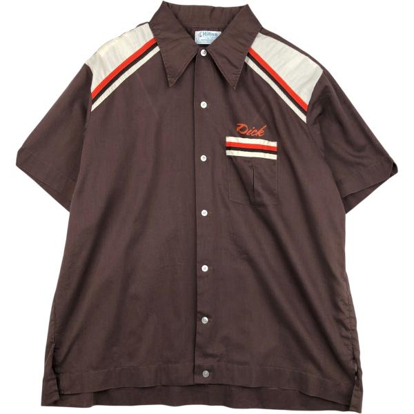 古着 70年代~ ヒルトン HILTON 半袖 ボウリングシャツ ボックスシャツ