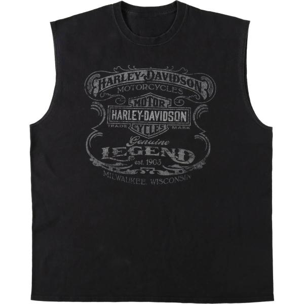 古着 ハーレーダビッドソン Harley-Davidson ノースリーブ モーター