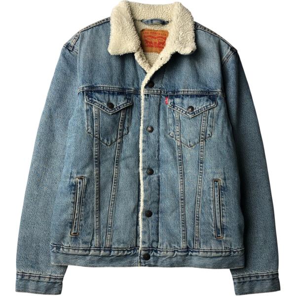 古着 リーバイス Levi's 中綿入り デニムボアジャケット メンズM相当/eaa645395 Levi's（リーバイス） 古着 中綿入り デニムボアジャケット メンズM