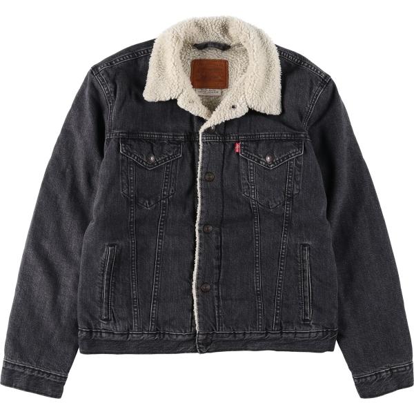 古着 リーバイス Levi's LEVI'S PREMIUM 中綿入り ブラックデニムボアジャケット メンズM相当/eaa645705 Levi's（リーバイス） 古着 Levi's LEVI'S PREMIUM 中綿入り ブラック