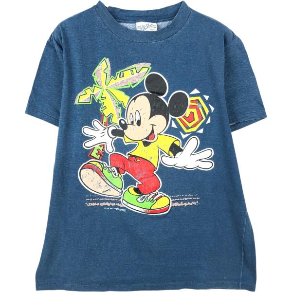 古着 90年代 ベルバシーン MICKEY MOUSE ミッキーマウス キャラクタープリントTシャツ USA製 メンズL相当 ヴィンテージ /eaa648216