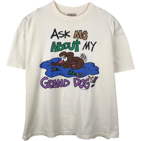 古着 90年代 P.K.Clothing Co. 犬柄 プリントTシャツ USA製 メンズXL 
