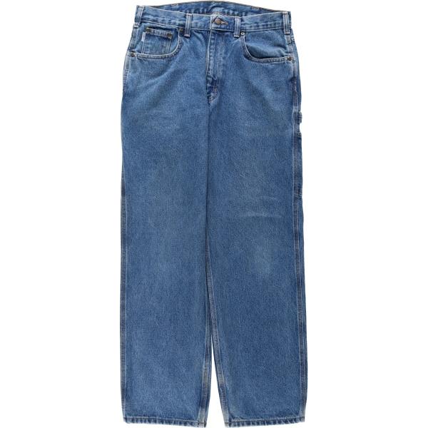Carhartt デニム ペインターパンツ フェード 33x32 Carhartt（カーハート） 古着 Carhartt RELAXED FIT デニムペインター