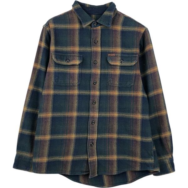 古着 オービス ORVIS オンブレチェック 長袖 ヘビーネルチェックシャツ メンズS相当 /eaa650262