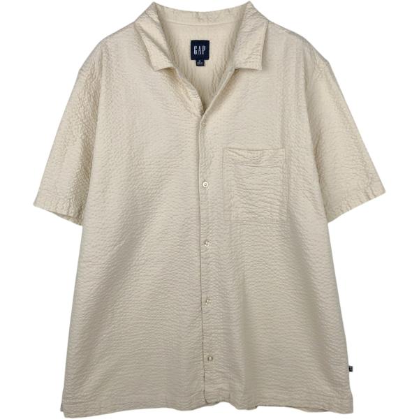 GAP（ギャップ） 古着 00年代 シアサッカー 半袖 オープンカラー