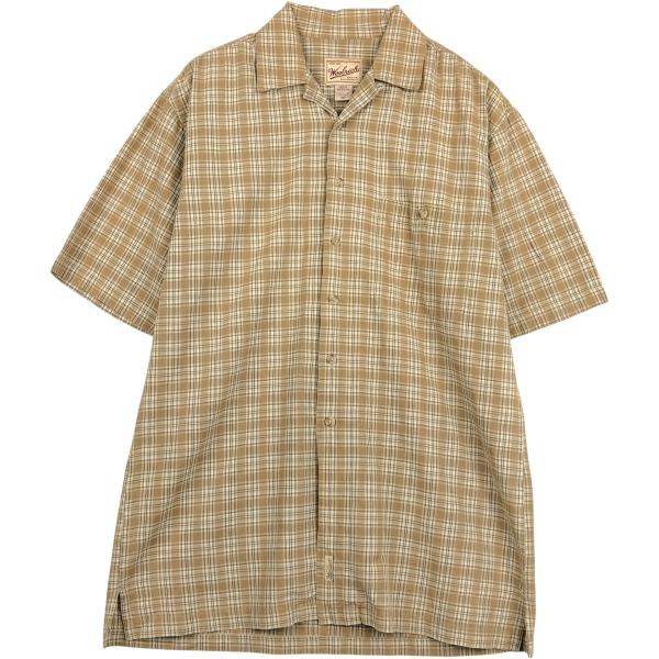 WOOLRICH（ウールリッチ） 古着 00年代 チェック柄 半袖 オープン
