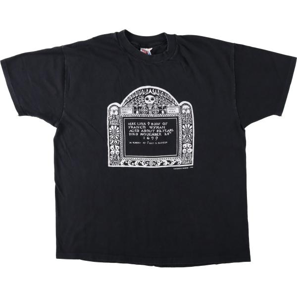 Hanes（ヘインズ） 古着 90年代 Hanes BEEFY-T ドクロ柄 スカル柄