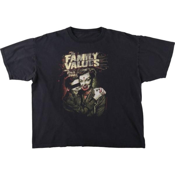 古着 00年代 KORN コーン THE FAMILY VALUES 2007 バンドTシャツ バンT メンズXL相当 /eaa658344