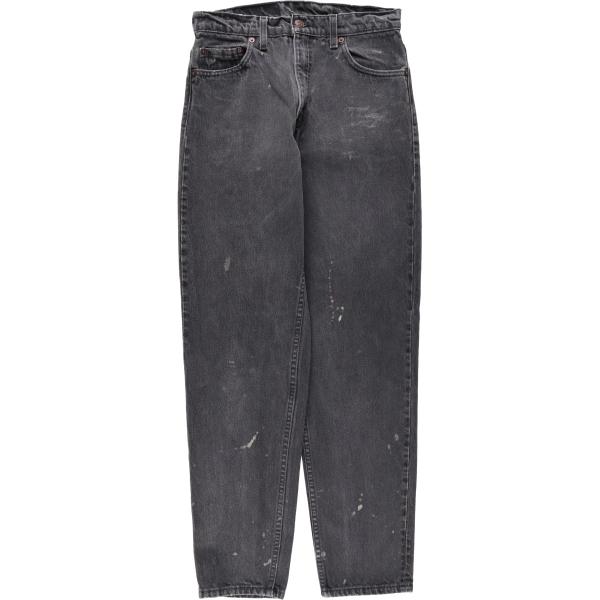 古着 90年代 リーバイス Levi's 550 RELAXED FIT TAPERED LEG ブラックデニム テーパードデニムパンツ USA製 メンズw29相当 ヴィンテージ/eaa663408 Levi's（リーバイス） 古着 90年代 Levi's 550 RELAXED FIT TAPERED
