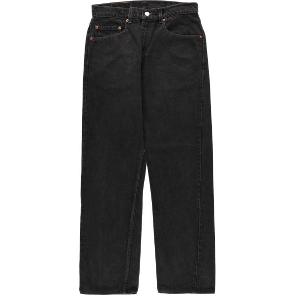 古着 90年代 リーバイス Levi's 505 REGULAR FIT STRAIGHT LEG ブラックデニム テーパードデニムパンツ メンズw31相当 ヴィンテージ/eaa663671 Levi's（リーバイス） 古着 90年代 Levi's 505 ブラックデニム