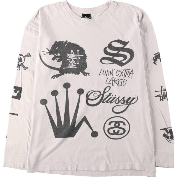 00s y2k stussy ステューシー ロンT 長袖Tシャツ 古着 STUSSY（ステューシー） 古着 ロングTシャツ ロンT メンズL相当